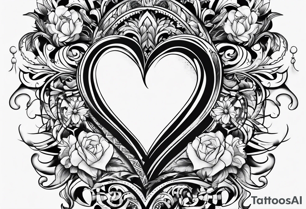 Broken heart tattoo idea