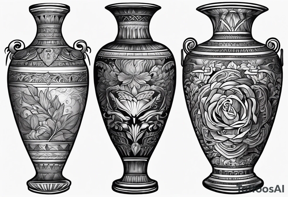 drawing ancient vase tattoo idea