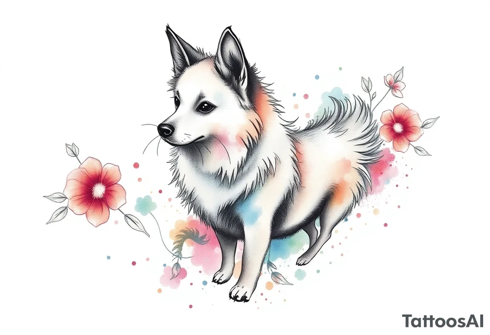 Spitz alemão tattoo idea