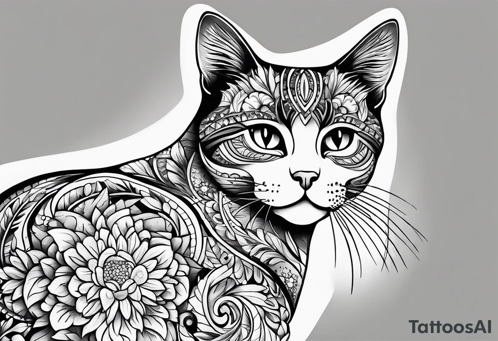 Talavera cat tattoo idea