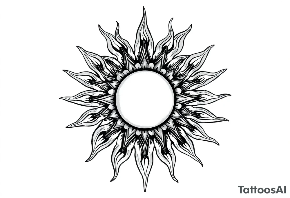 Sun tattoo idea
