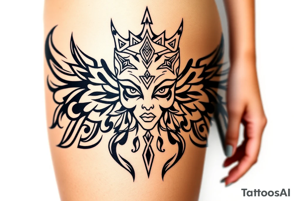 Queen, scary, pretty tattoo idea