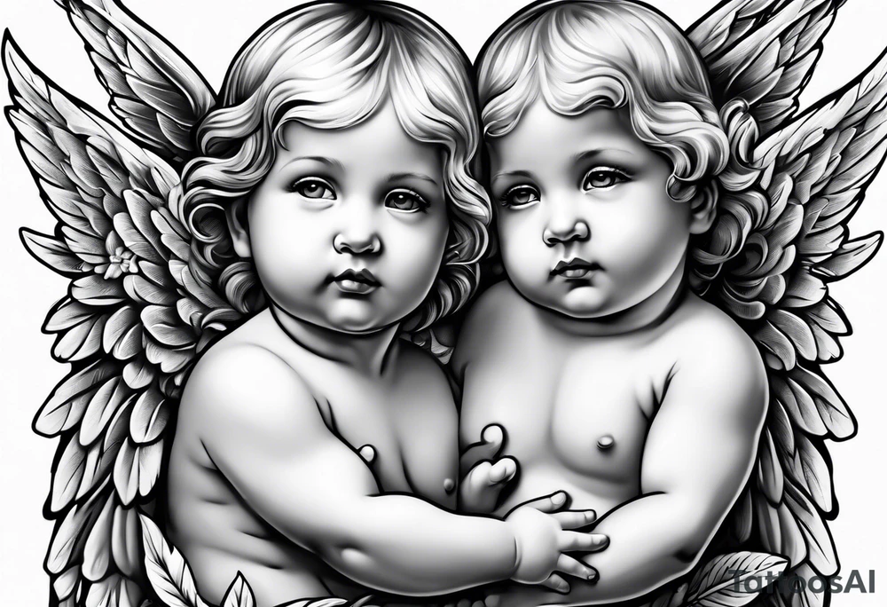 3 baby angels tattoo idea