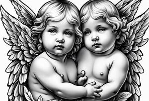 3 baby angels tattoo idea