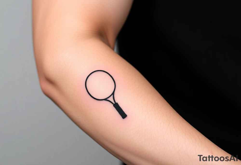 Racket sports tattoo which should have table tennis and badminton tattoo idea