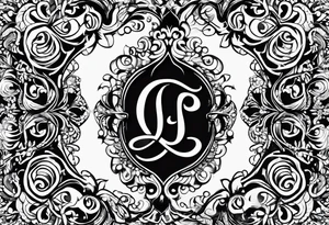 Infinity symbol, J, J, B tattoo idea