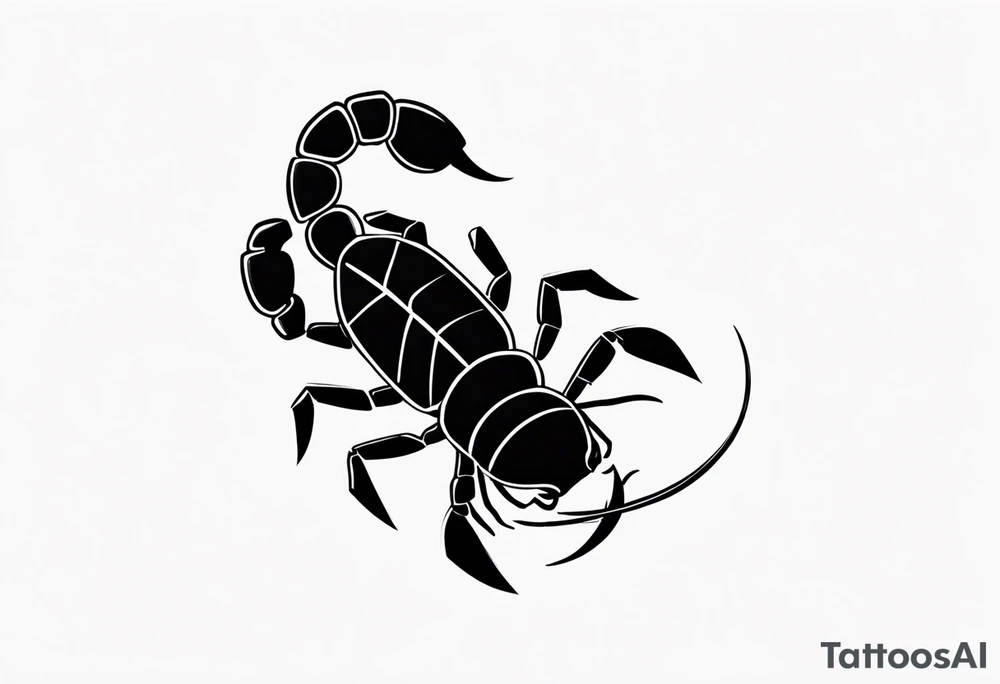small cartoon scorpion tattoo idea
