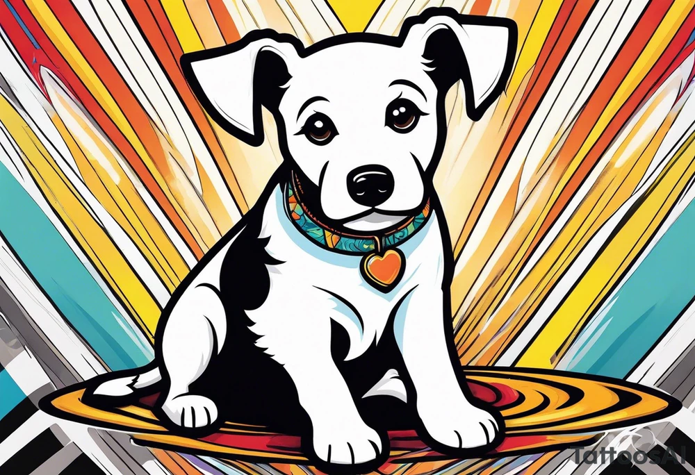 white and black 
mountain terrier named buddy tattoo idea