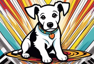 white and black 
mountain terrier named buddy tattoo idea