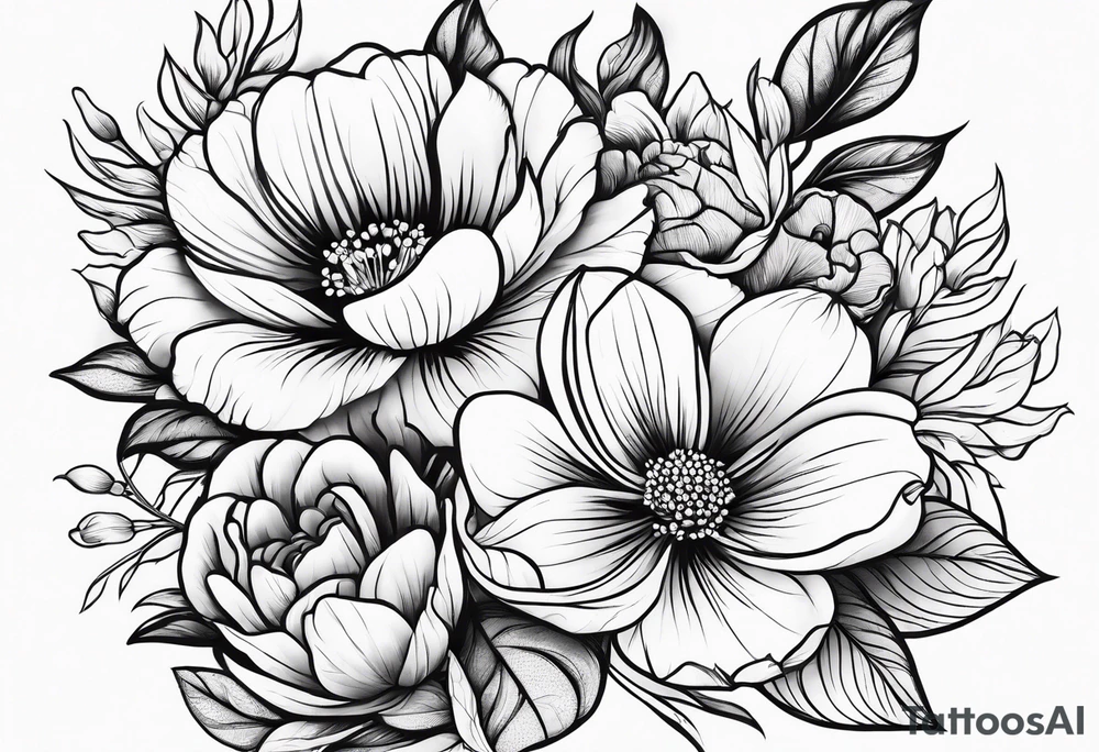 Flowers small tattoo idea