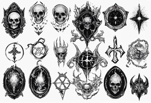 necromancer like a path of exile games tattoo idea