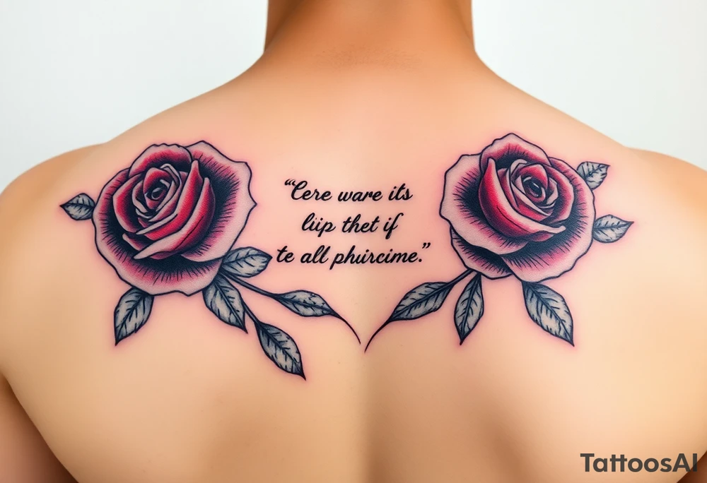 Quotes , paintbrush, roses tattoo idea