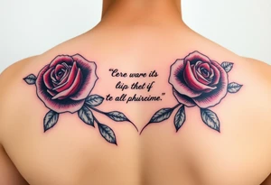 Quotes , paintbrush, roses tattoo idea