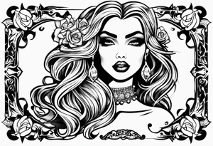 Bratz style flash tattoo full body y2k smoking tattoo idea