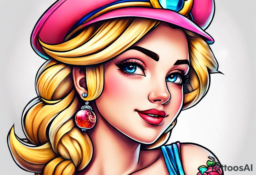 sexy Princess Peach tattoo idea
