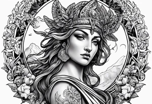 Greek mythology with Madusa tattoo idea
