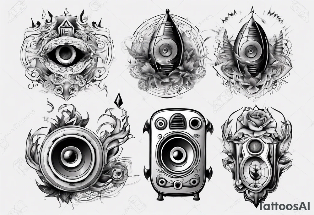 speaker tattoo idea