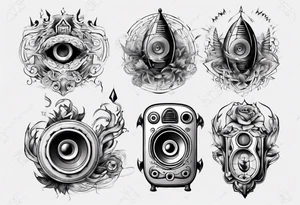 speaker tattoo idea