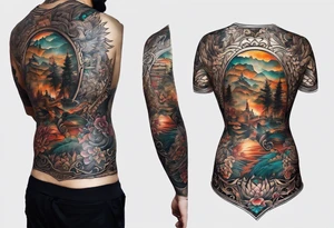 back tattoo covering the whole back canvas tattoo idea