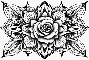 losange fleurs tattoo idea