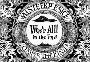 River songs diary from doctor who with the words "We're all stories in the end" tattoo idea