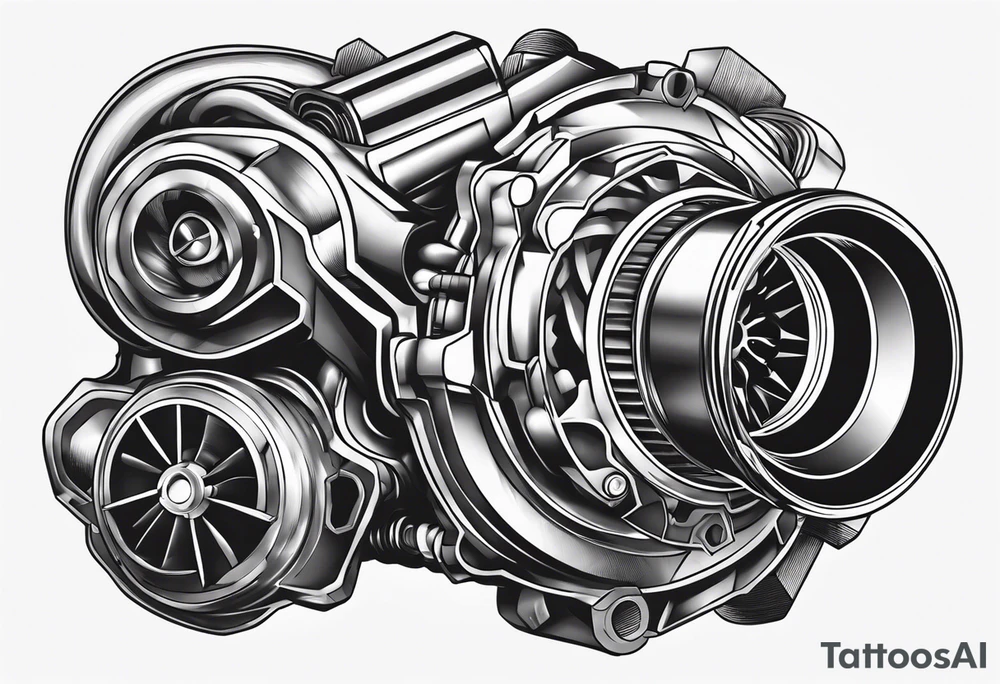 turbocharger,spark plug, mechanic tattoo idea