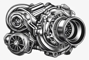 turbocharger,spark plug, mechanic tattoo idea