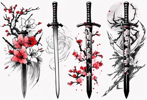 Shogun swords Sakura blood tattoo idea