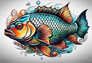 Fish and a whistle tattoo idea