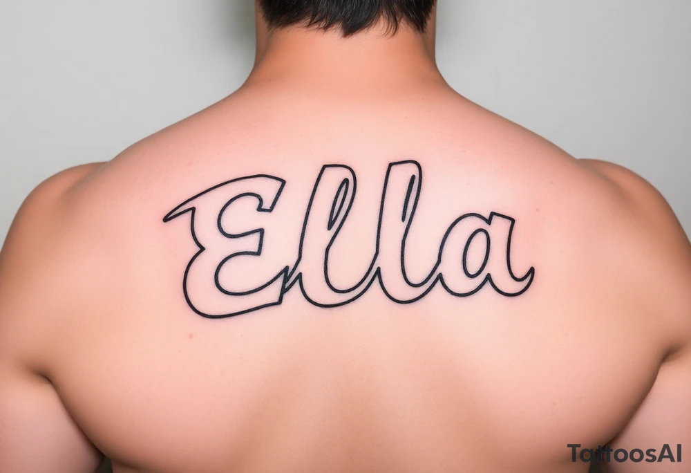 Ella text tattoo idea