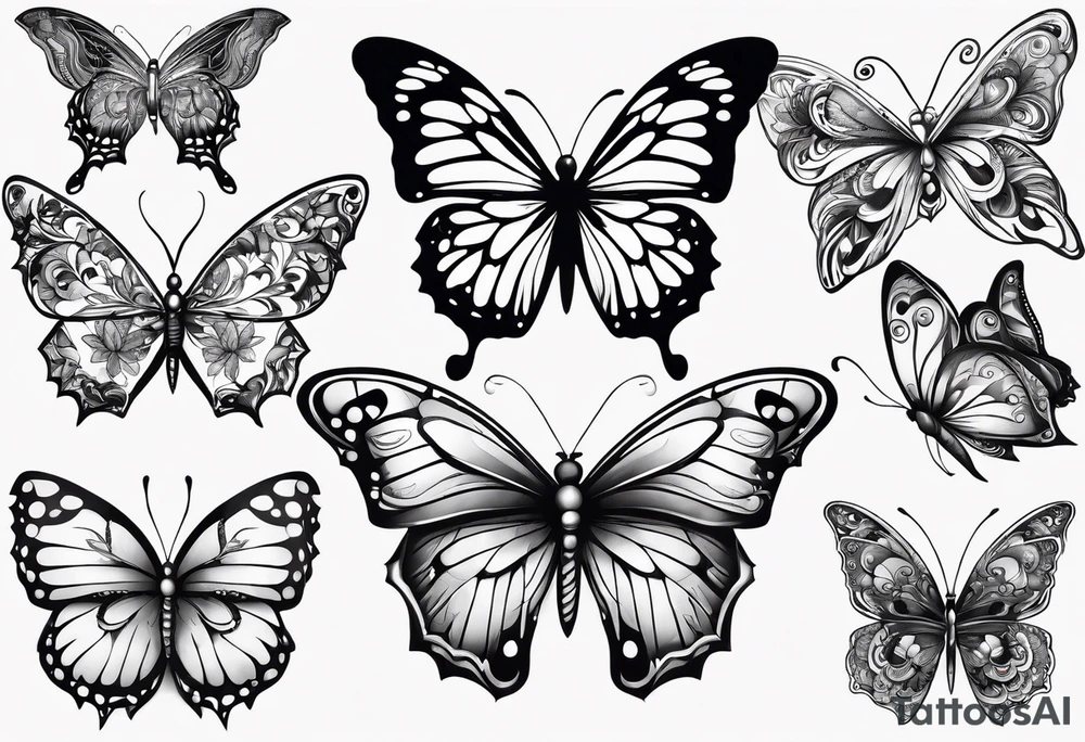 Butterflies tattoo idea