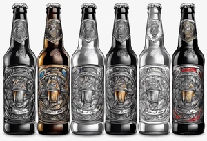 Sad bottle of beer tattoo idea