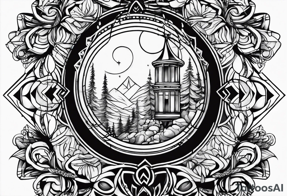 Fire and a glass tattoo idea