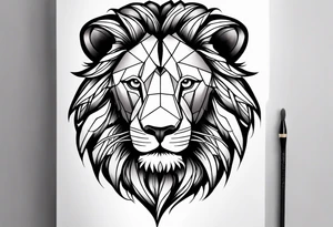 powerful majestic lion tattoo idea