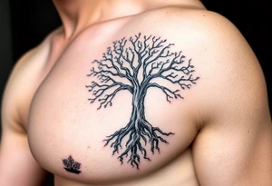 tree of life with roots tattoo idea