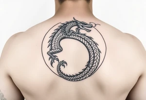 a circle formed by a dragon tattoo idea