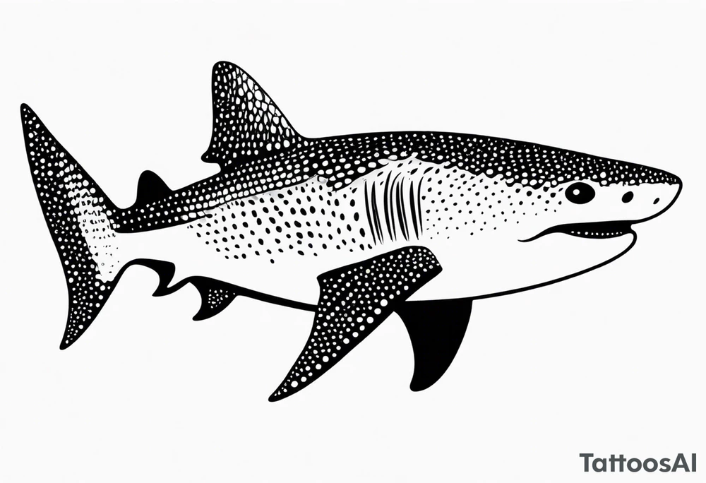 A whale shark tattoo that embodies the love of water tattoo idea