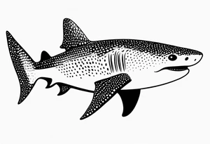 A whale shark tattoo that embodies the love of water tattoo idea