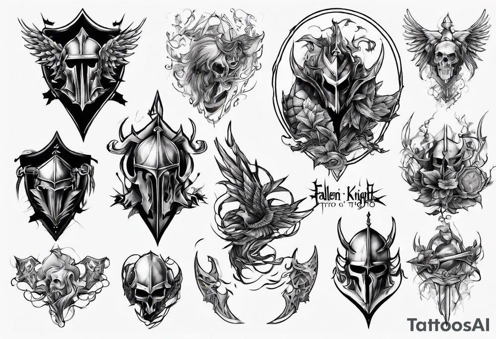 fallen knight tattoo idea