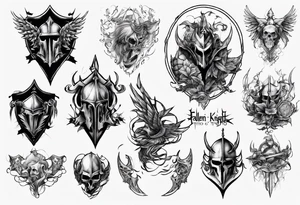 fallen knight tattoo idea