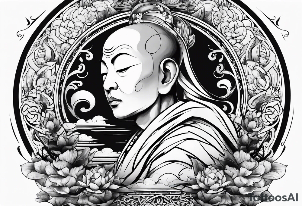Zen Monk tattoo idea