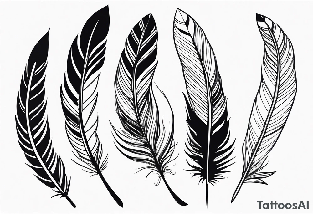 bird feathers tattoo idea