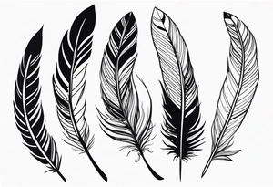 bird feathers tattoo idea