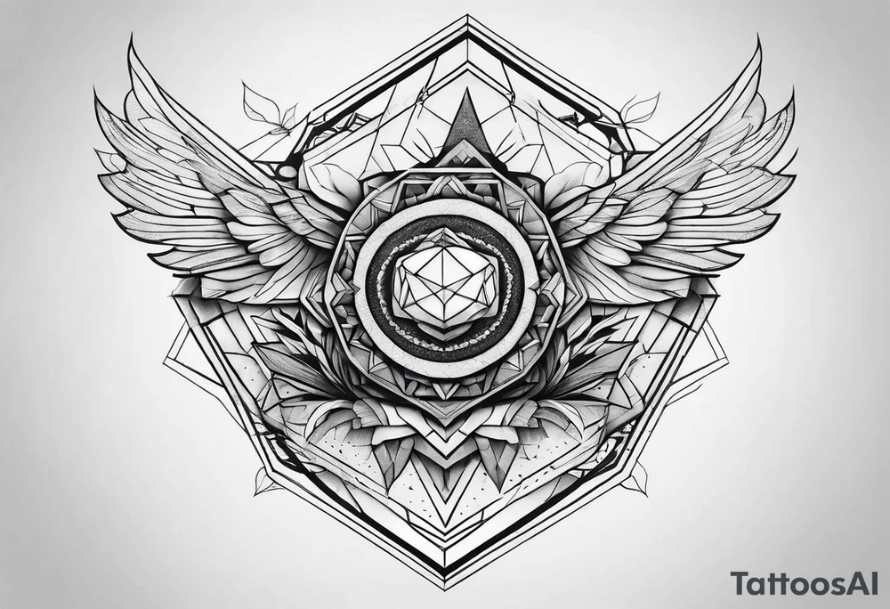 chest geometric hexagon tattoo tattoo idea