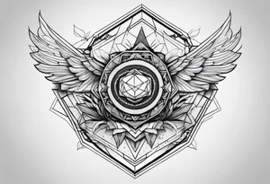 chest geometric hexagon tattoo tattoo idea
