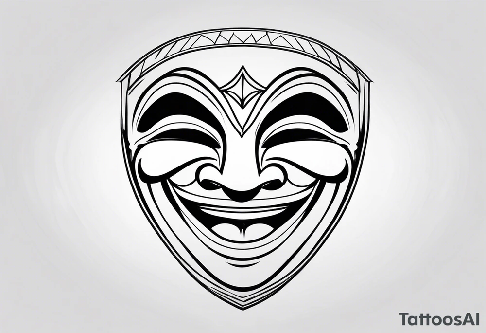 Cool looking Laughing mask tattoo idea