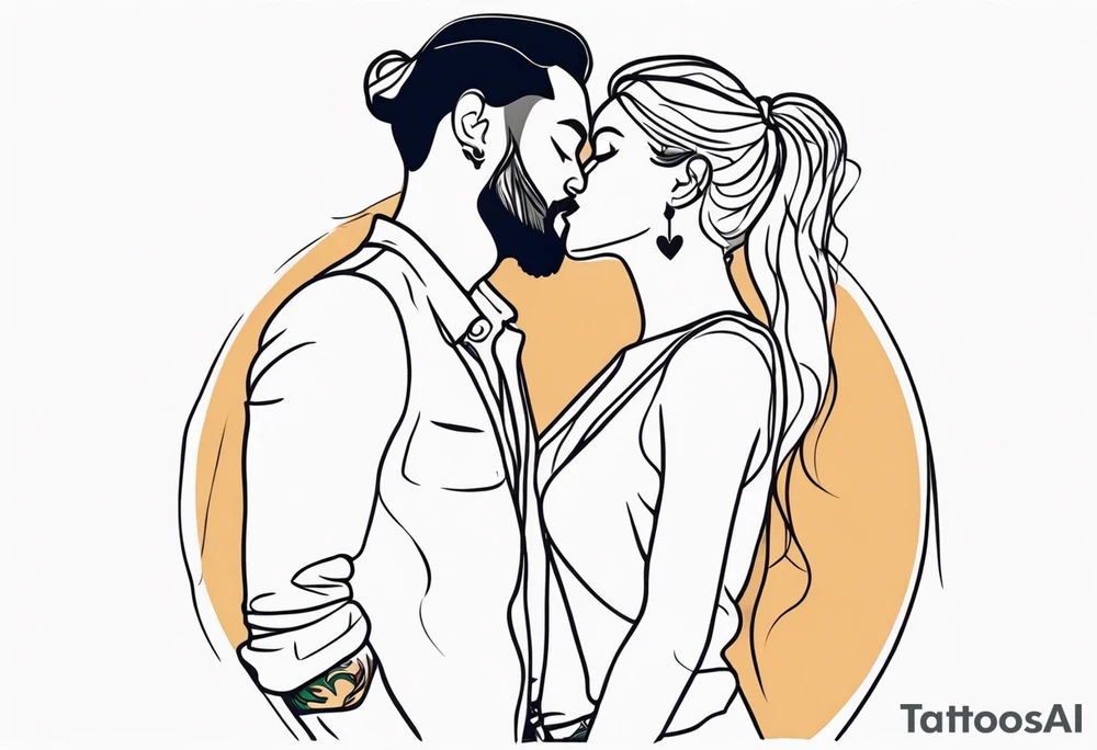 Men kissing tattoo idea