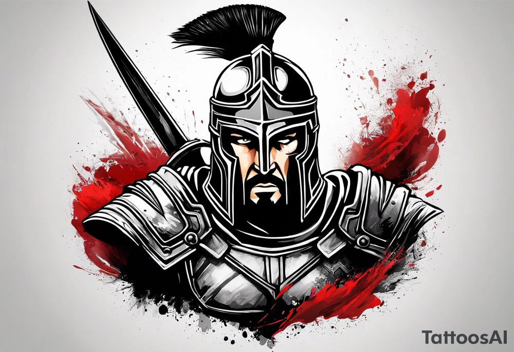 Spartan warrior like the movie 300 tattoo idea