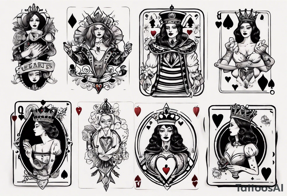 queen of hearts tattoo idea