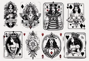 queen of hearts tattoo idea